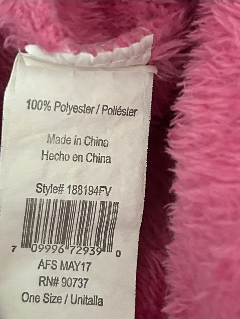 Unbranded Pink Slip In Mermaid Tail Fleece Blanket w/ Sparkle Scale Pattern OS